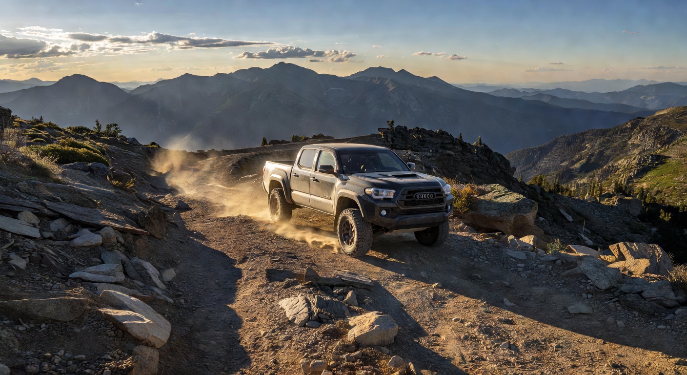 Toyota Tacoma TRD on mountain trail